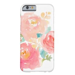 Peonies Summer Bouquet Watercolor Pastel Barely There iPhone 6 Case
