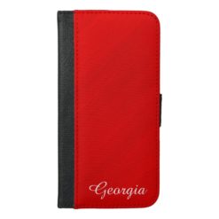 Personalised Red iPhone 6/6s Plus Wallet Case