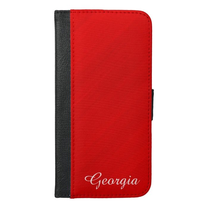 Personalised Red iPhone 6/6s Plus Wallet Case