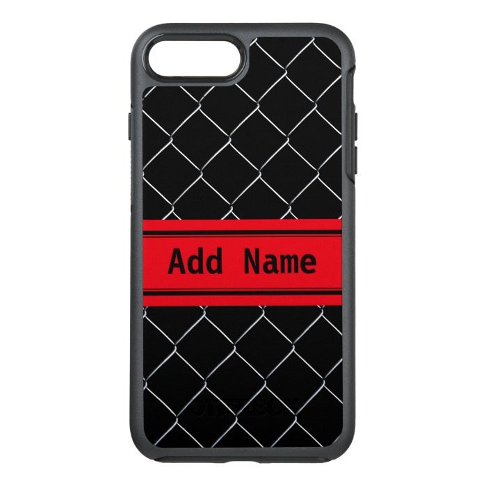 Personalized Chain Link Fence Pattern OtterBox Symmetry iPhone 7 Plus Case