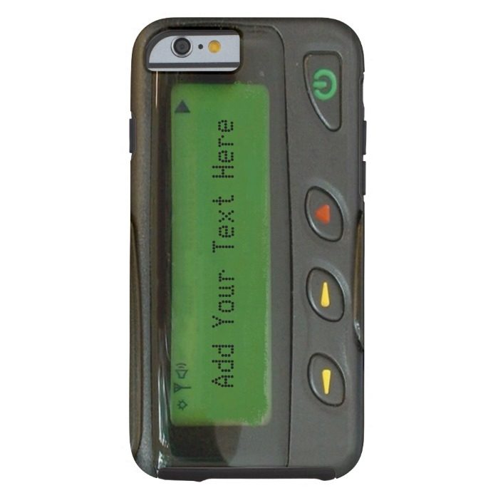 Personalized Funny 90s Old School Pager Tough iPhone 6 Case