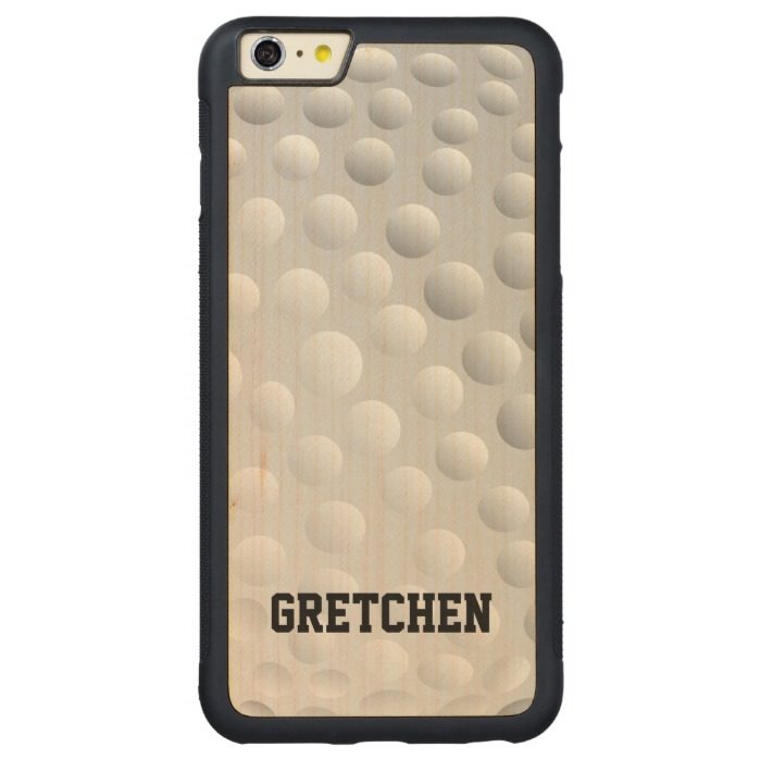 Personalized Golf Golfer Ball Sport Sports Carved Maple iPhone 6 Plus Bumper Case