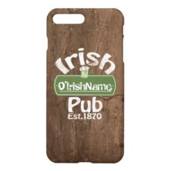 Personalized Irish Pub Old Keg Effect Sign iPhone 7 Plus Case