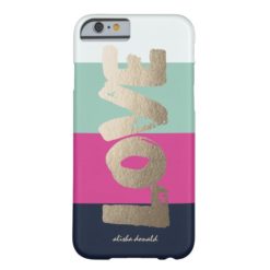 Personalized | Luxe Stripes Barely There iPhone 6 Case