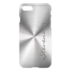 Personalized Metallic Radial Stainless Steel Look iPhone 7 Case