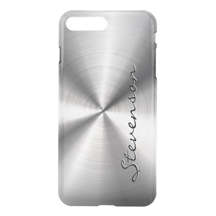Personalized Metallic Radial Stainless Steel Look iPhone 7 Plus Case