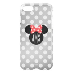 Personalized Minnie Polka Dot Head Silhouette iPhone 7 Case