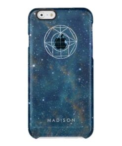 Personalized Nebula Galaxy Stars Blue and Green Clear iPhone 6/6S Case