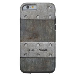 Personalized Old Metal Look Tough iPhone 6/6s Case