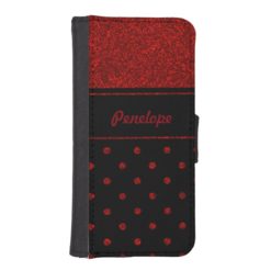 Personalized Polka Dot iPhone 5/5s Wallet Case