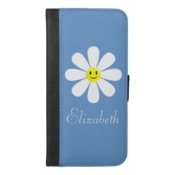 Personalized Smiling Flower iPhone 6/6s Plus Wallet Case