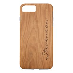 Personalized Wood Look - Walnut Wood Grain Texture iPhone 7 Plus Case