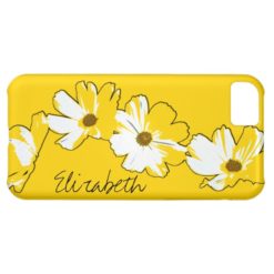 Personalized Yellow Daisy Chain Case For iPhone 5C