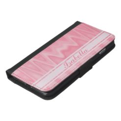 Personalized trendy pastel pink wave Iphone 6/6s iPhone 6/6s Plus Wallet Case