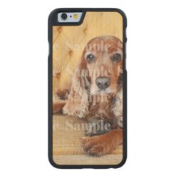 Pet memorial photo PERSONALIZE Carved Maple iPhone 6 Case