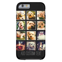 Photo Collage with Black Background Tough iPhone 6 Case