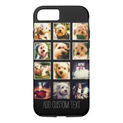 Photo Collage with Black Background iPhone 7 Case