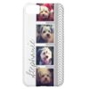 Photo Collage with Gray White Chevron Pattern iPhone 5C Cover