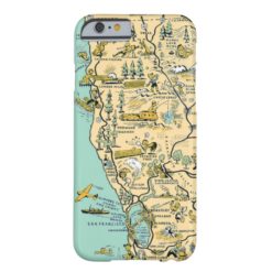 Pictorial Map of Coast of Northern California Barely There iPhone 6 Case