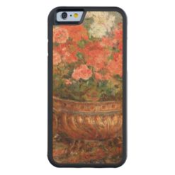 Pierre A Renoir | Geraniums in a Copper Basin Carved Maple iPhone 6 Bumper Case