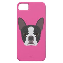 Pink Boston Terrier iPhone SE/5/5s Case