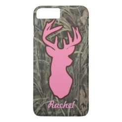 Pink Deer Head Camo iPhone 7 plus case