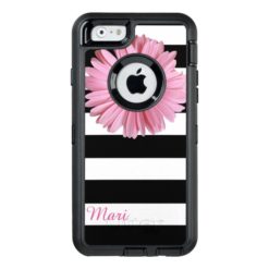 Pink Flower Striped Otterbox iPhone 6 Case