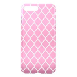 Pink Moroccan Quatrefoil iPhone 7 Plus Case