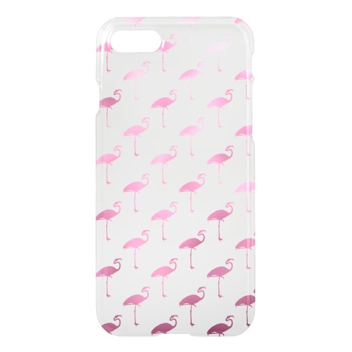 Pink Purple Flamingo Watercolor Tropical Flamingos iPhone 7 Case