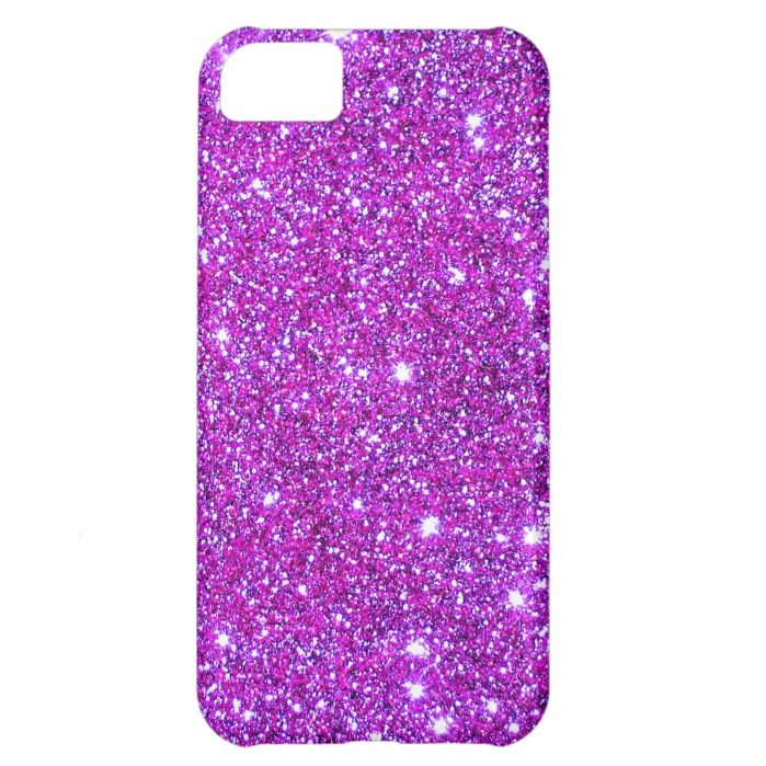 Pink Purple Sparkly Glam Glitter Designer iPhone 5C Case