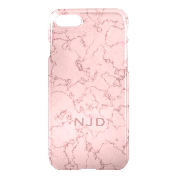 Pink Rose Quartz Marble Personalized iPhone 7 iPhone 7 Case