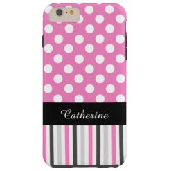 Pink Stripes and Polka Dot iPhone 6 Plus case