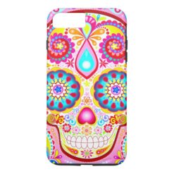 Pink Sugar Skull iPhone 7 Plus Tough Case