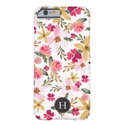 Pink Watercolor Floral Barely There iPhone 6 Case