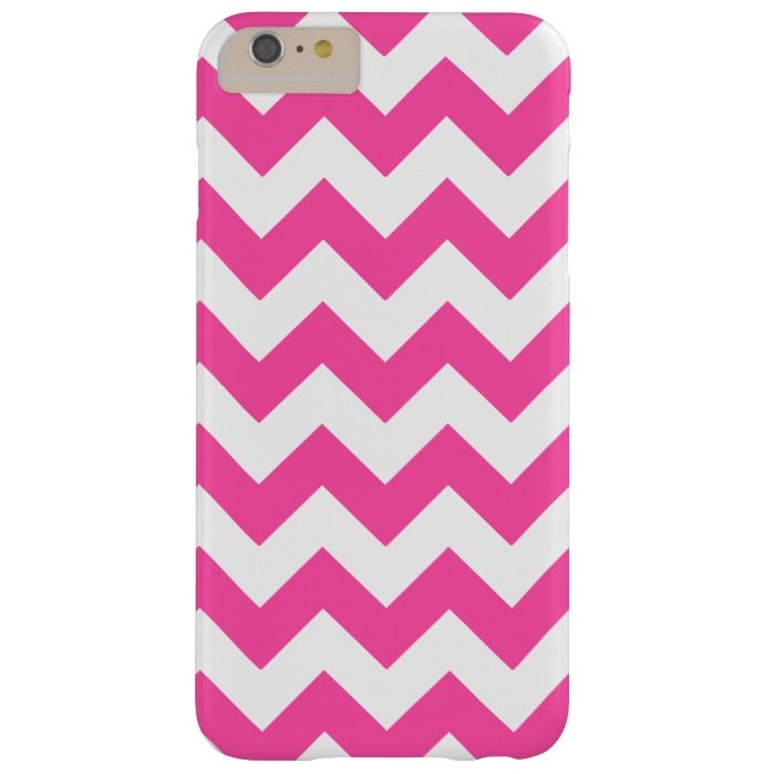Pink White Zigzag Chevron Pattern Girly Barely There iPhone 6 Plus Case