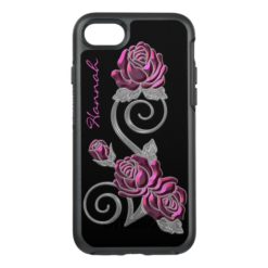 Pink and Silver Roses Otterbox iPhone 6S OtterBox Symmetry iPhone 7 Case