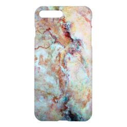 Pink rainbow marble stone finish iPhone 7 plus case