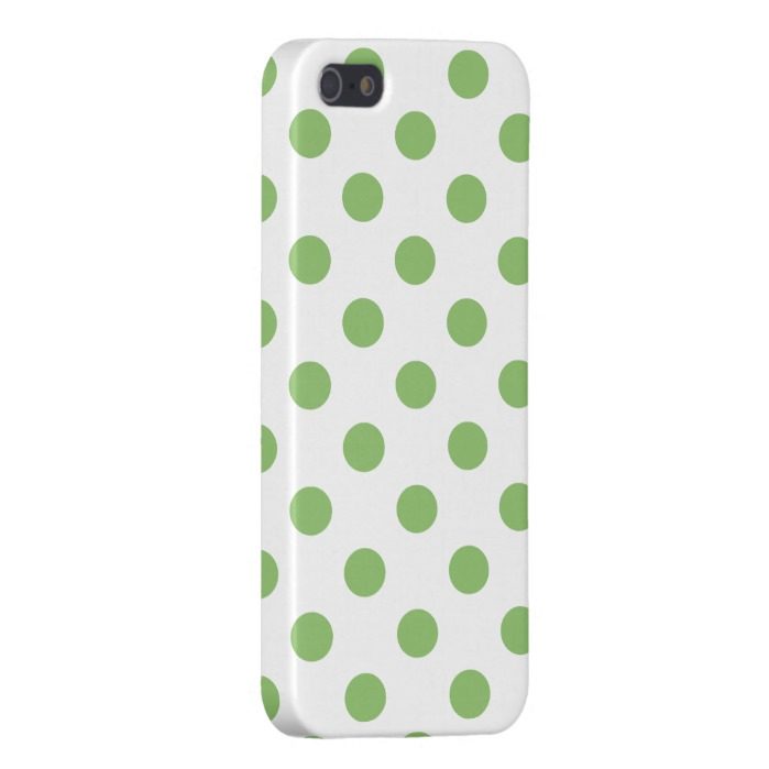 Pistachio Green Polka Dots Circles iPhone SE/5/5s Cover