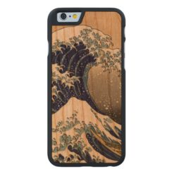 PixDezines Vintage Great Waves Carved Cherry iPhone 6 Slim Case