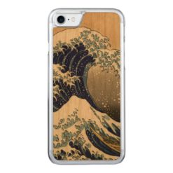 PixDezines Vintage Great Waves Carved iPhone 7 Case
