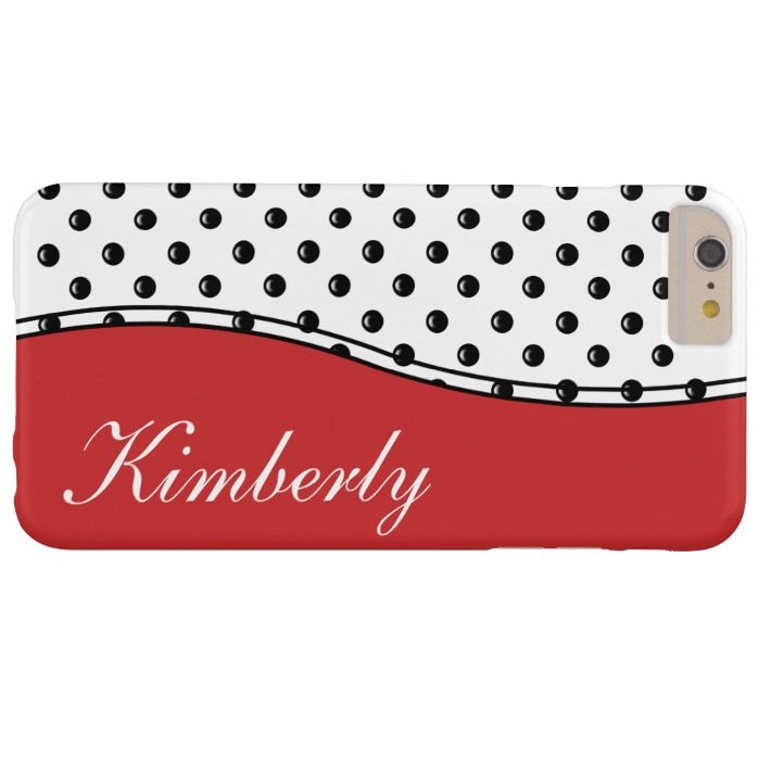 Polka Dot Monogram Style Barely There iPhone 6 Plus Case