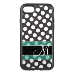 Polka Dot Pattern with Monogram OtterBox Symmetry iPhone 7 Case