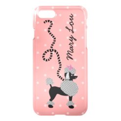 Poodle Skirt Retro Pink and Black 50s Personalized iPhone 7 Case