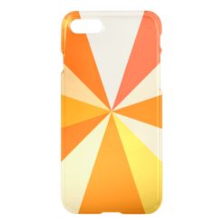 Pop Art Modern 60s Funky Geometric Rays in Orange iPhone 7 Case