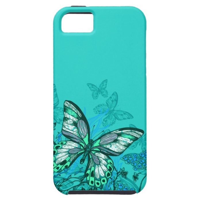 Pretty Butterflies | teal iPhone SE/5/5s Case