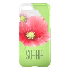 Pretty Poppies Modern Floral Monogram iPhone 7 Case