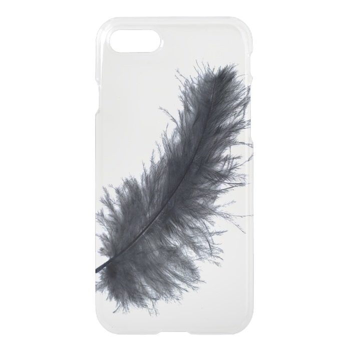 Pretty black Feathertribal hipster goth clear iPhone 7 case