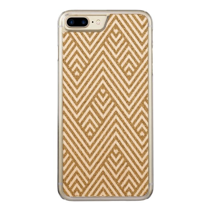 Pretty chevron zigzag diamond shapes pattern Carved iPhone 7 plus case