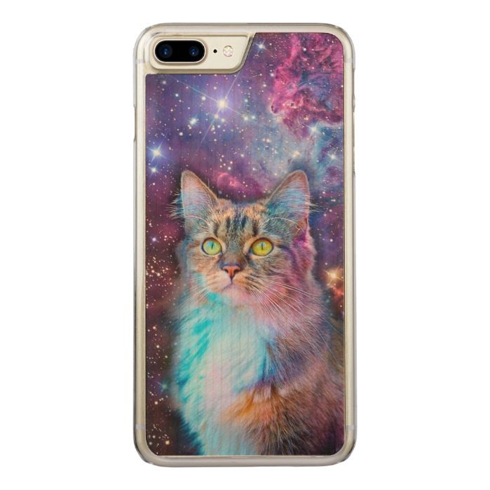 Proud Cat With Space Background Carved iPhone 7 Plus Case