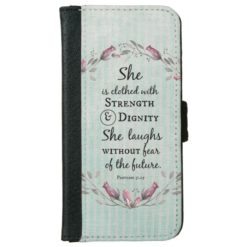 Proverbs 31 Bible Verse Wallet Phone Case For iPhone 6/6s